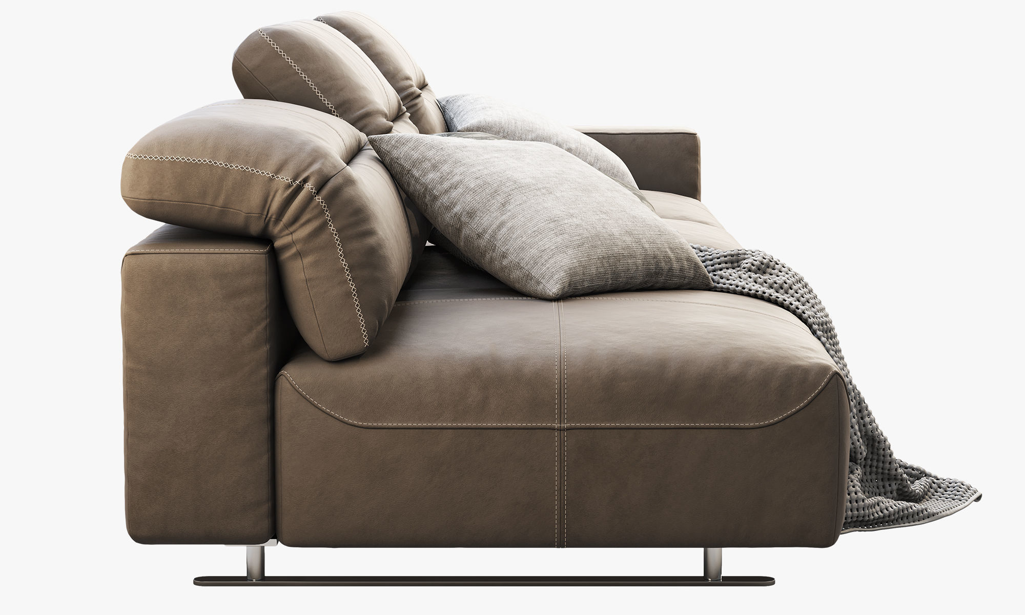 BoConcept Hampton modular leather sofas 2 options 3D model_6