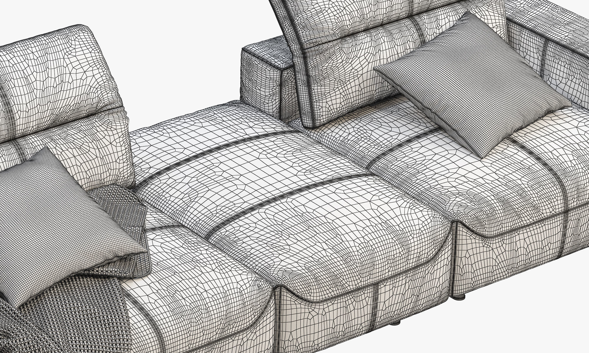 BoConcept Hampton modular leather sofas 2 options 3D model_29
