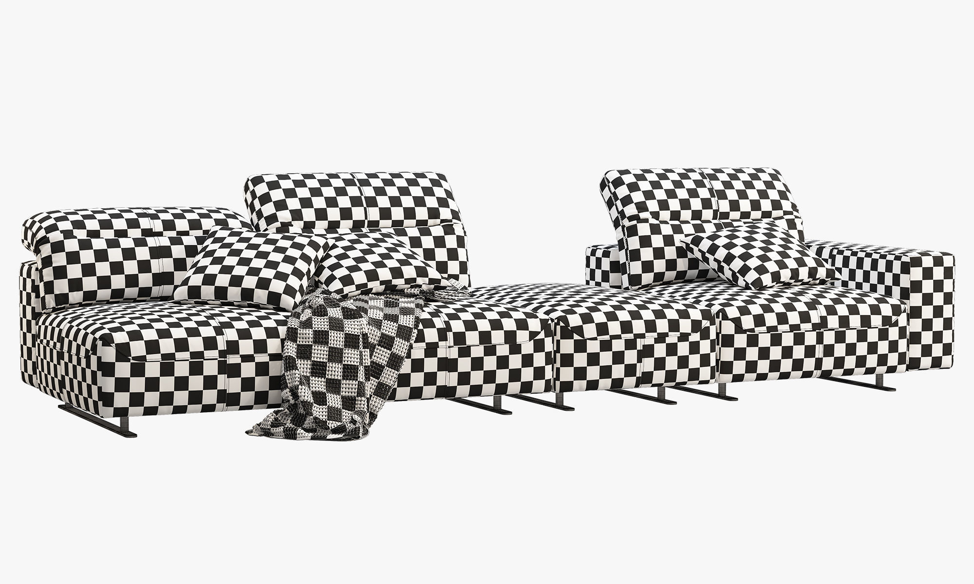 BoConcept Hampton modular leather sofas 2 options 3D model_28