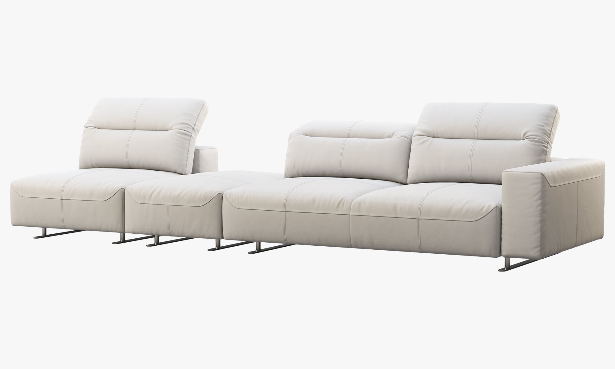 BoConcept Hampton modular leather sofas 2 options 3D model_21