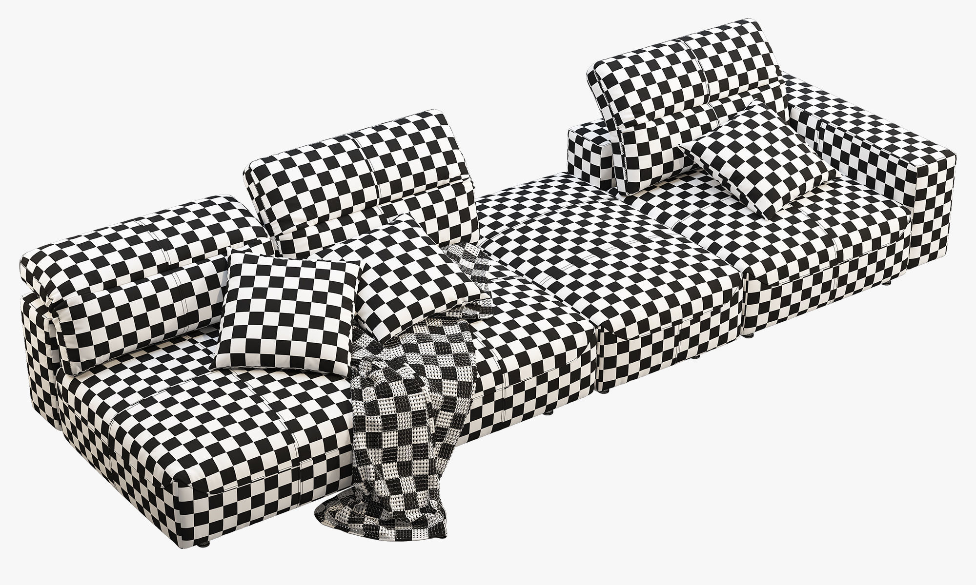 BoConcept Hampton modular leather sofas 2 options 3D model_31