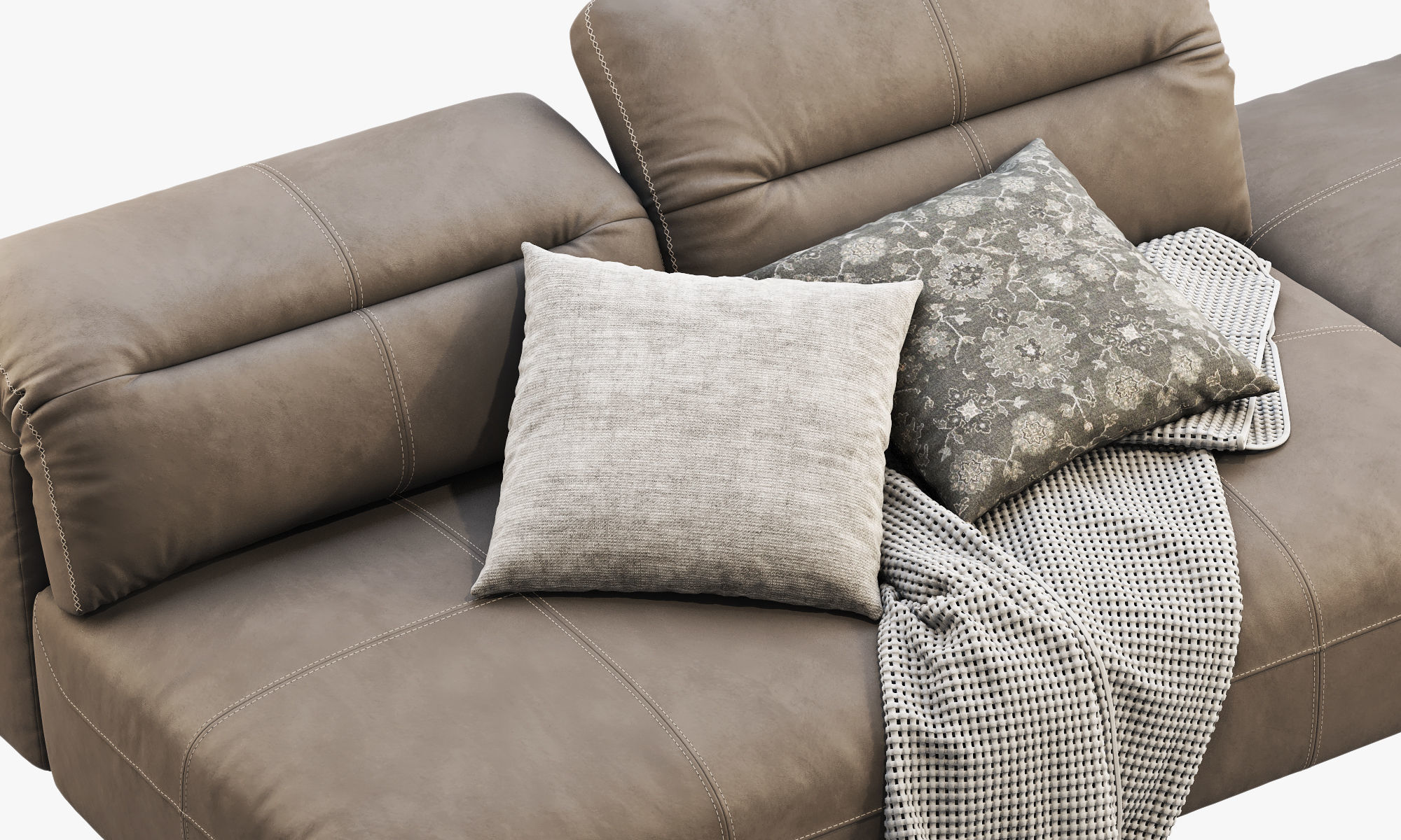 BoConcept Hampton modular leather sofas 2 options 3D model_3