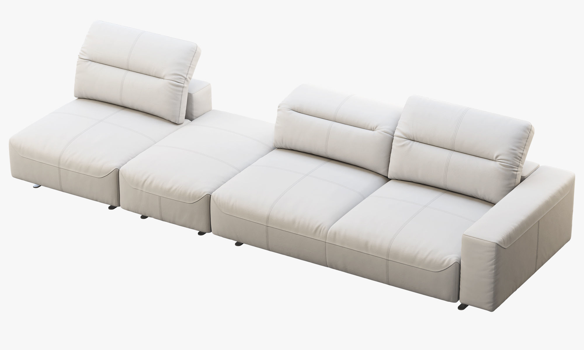 BoConcept Hampton modular leather sofas 2 options 3D model_22