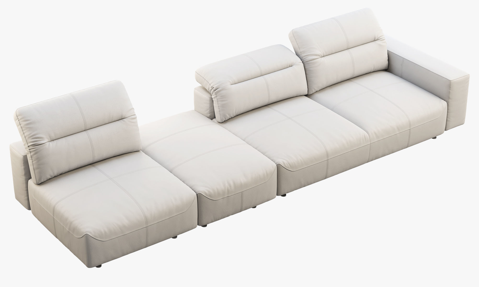 BoConcept Hampton modular leather sofas 2 options 3D model_17