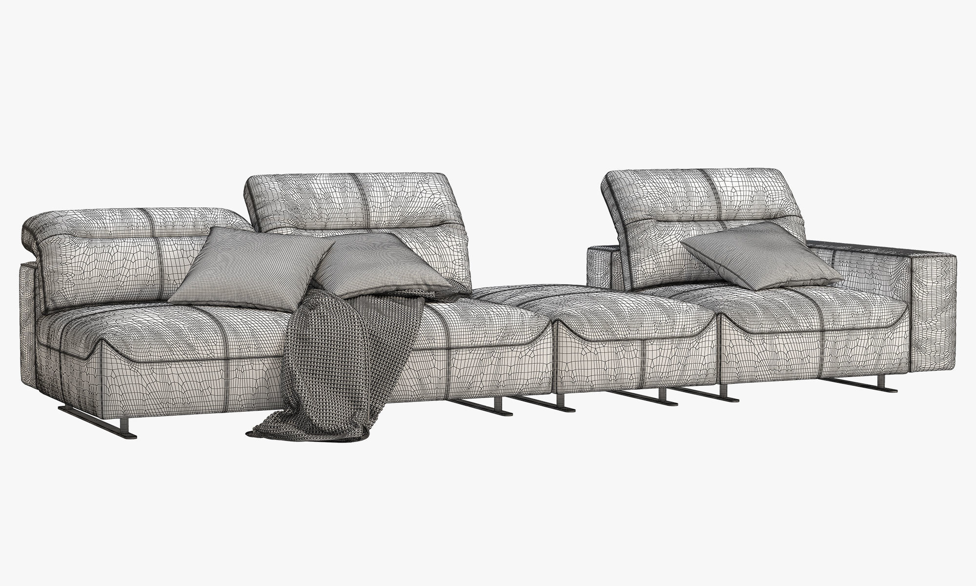 BoConcept Hampton modular leather sofas 2 options 3D model_27