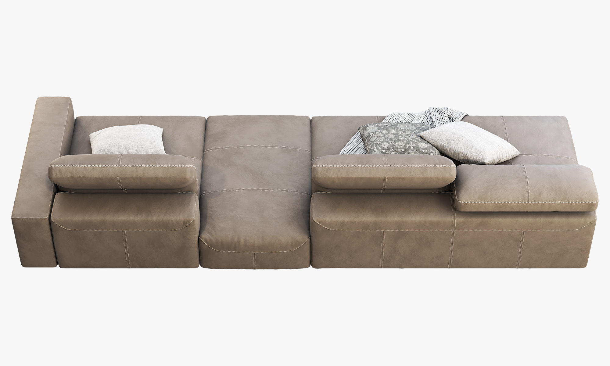 BoConcept Hampton modular leather sofas 2 options 3D model_13