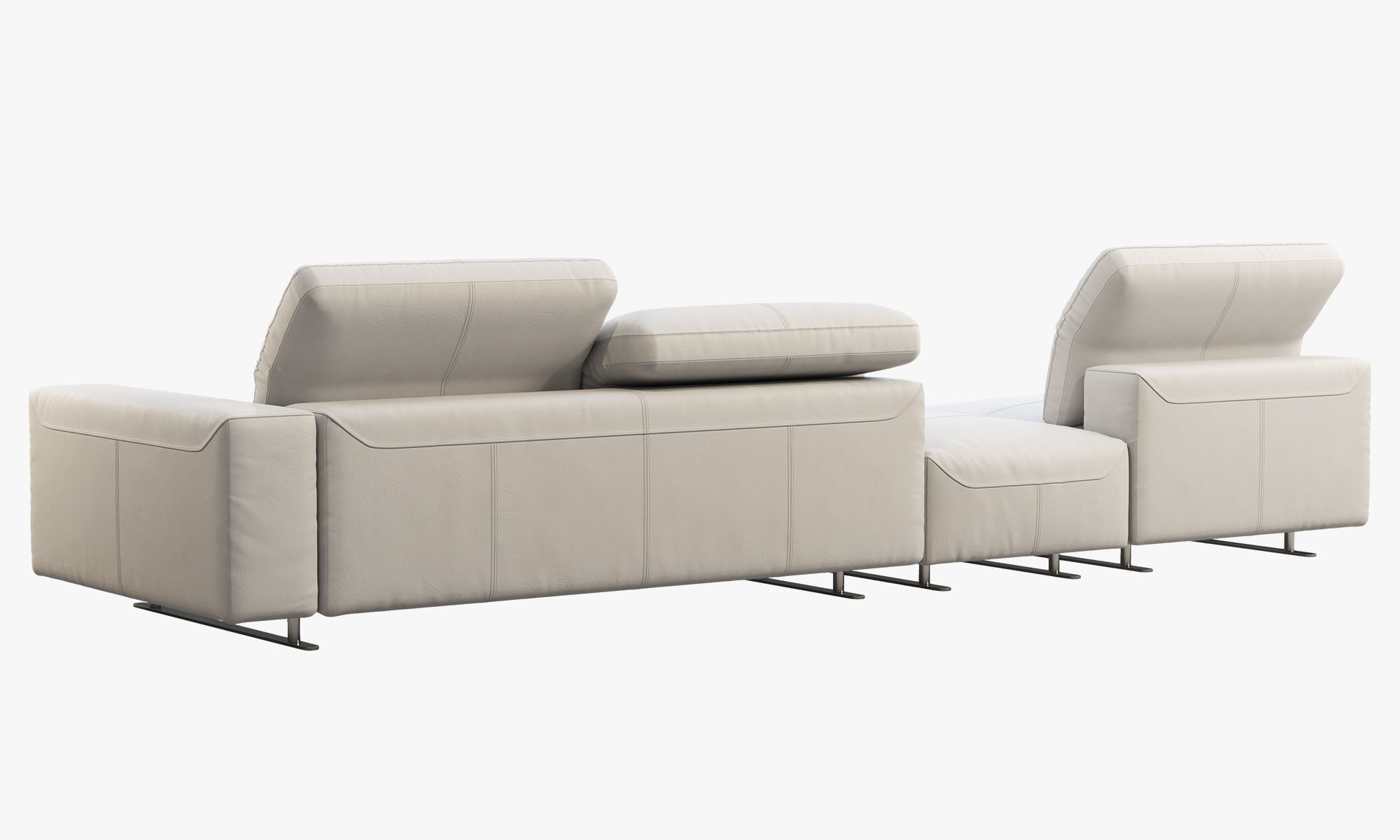 BoConcept Hampton modular leather sofas 2 options 3D model_24