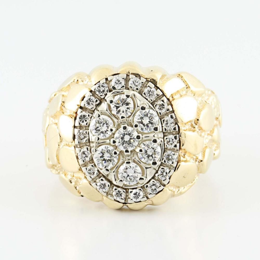 Gents Diamond  Nugget Ring 31 3D print model_2