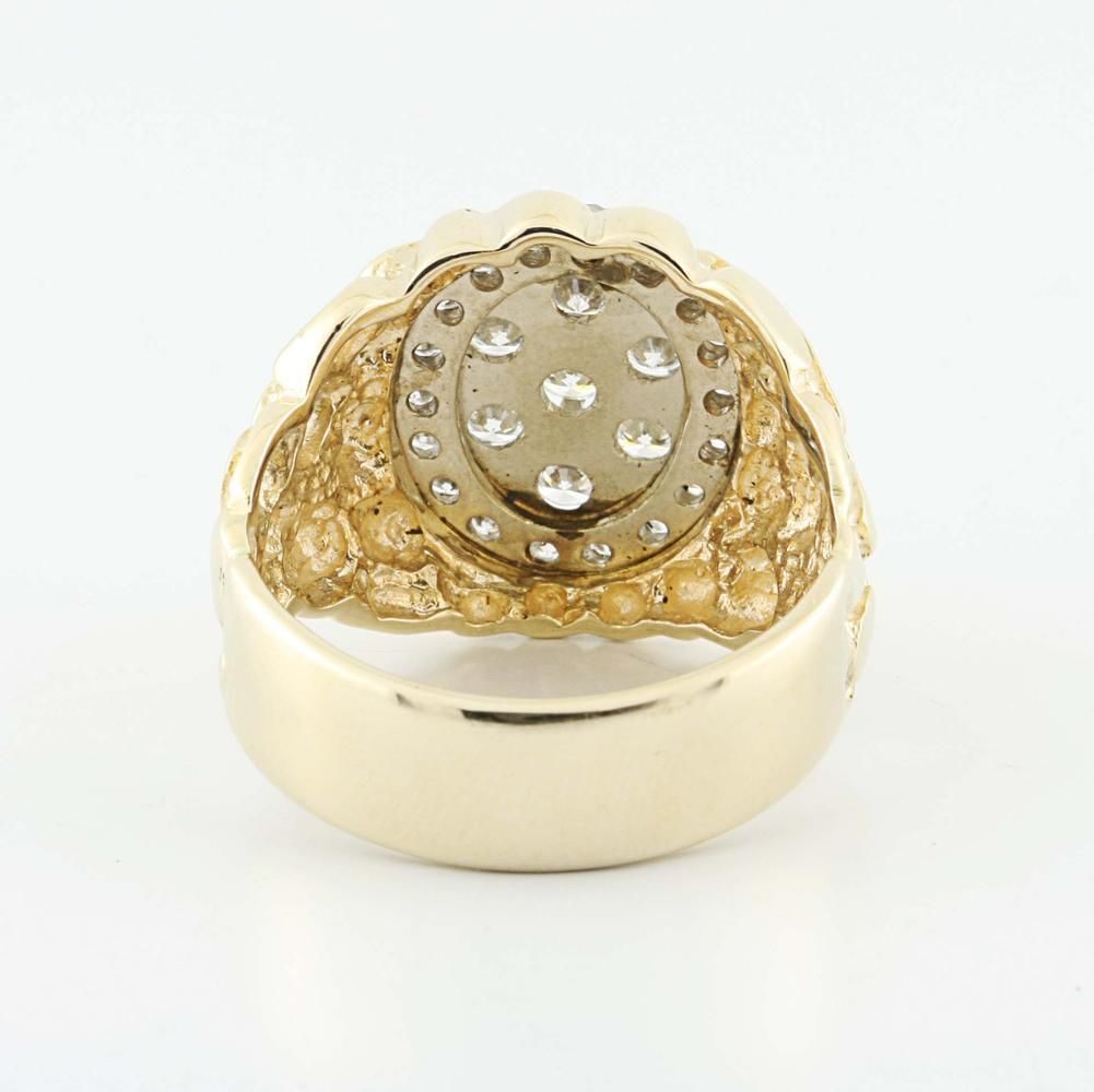 Gents Diamond  Nugget Ring 31 3D print model_3