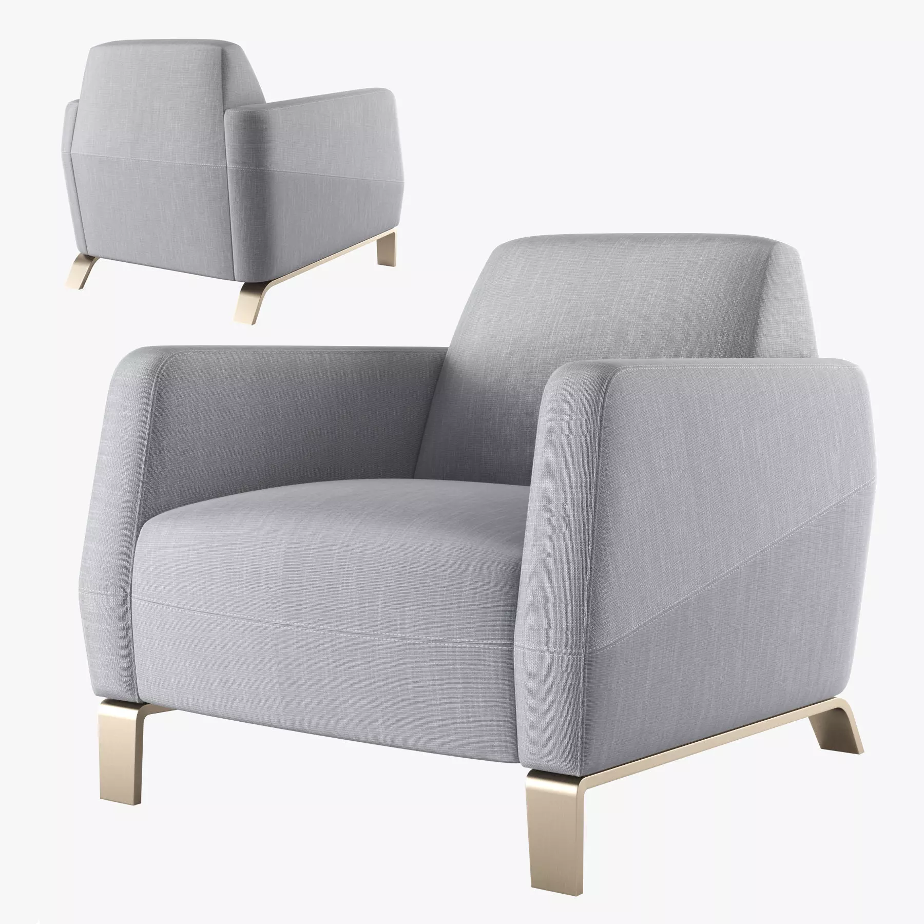 Atelier Purcell Klippen Lounge Chair 3D model