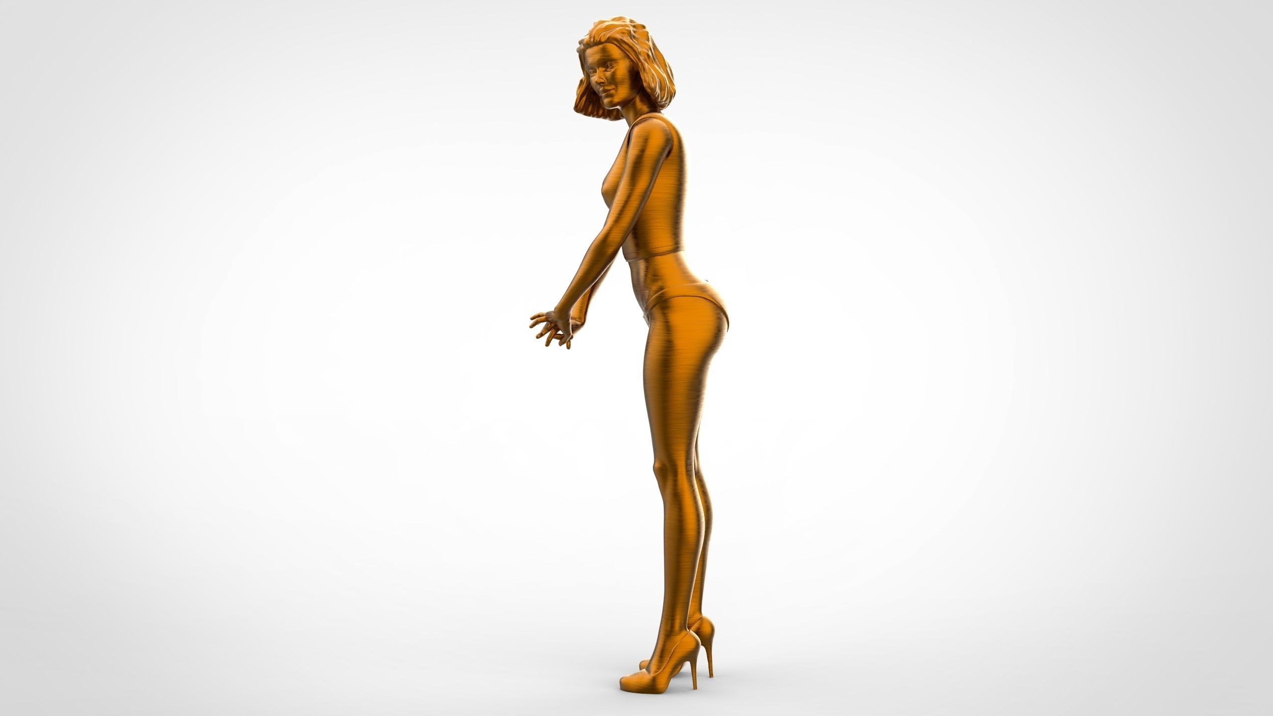 Pose N1 Attractive Sexy woman miniature 3d print Model 3D print model_8