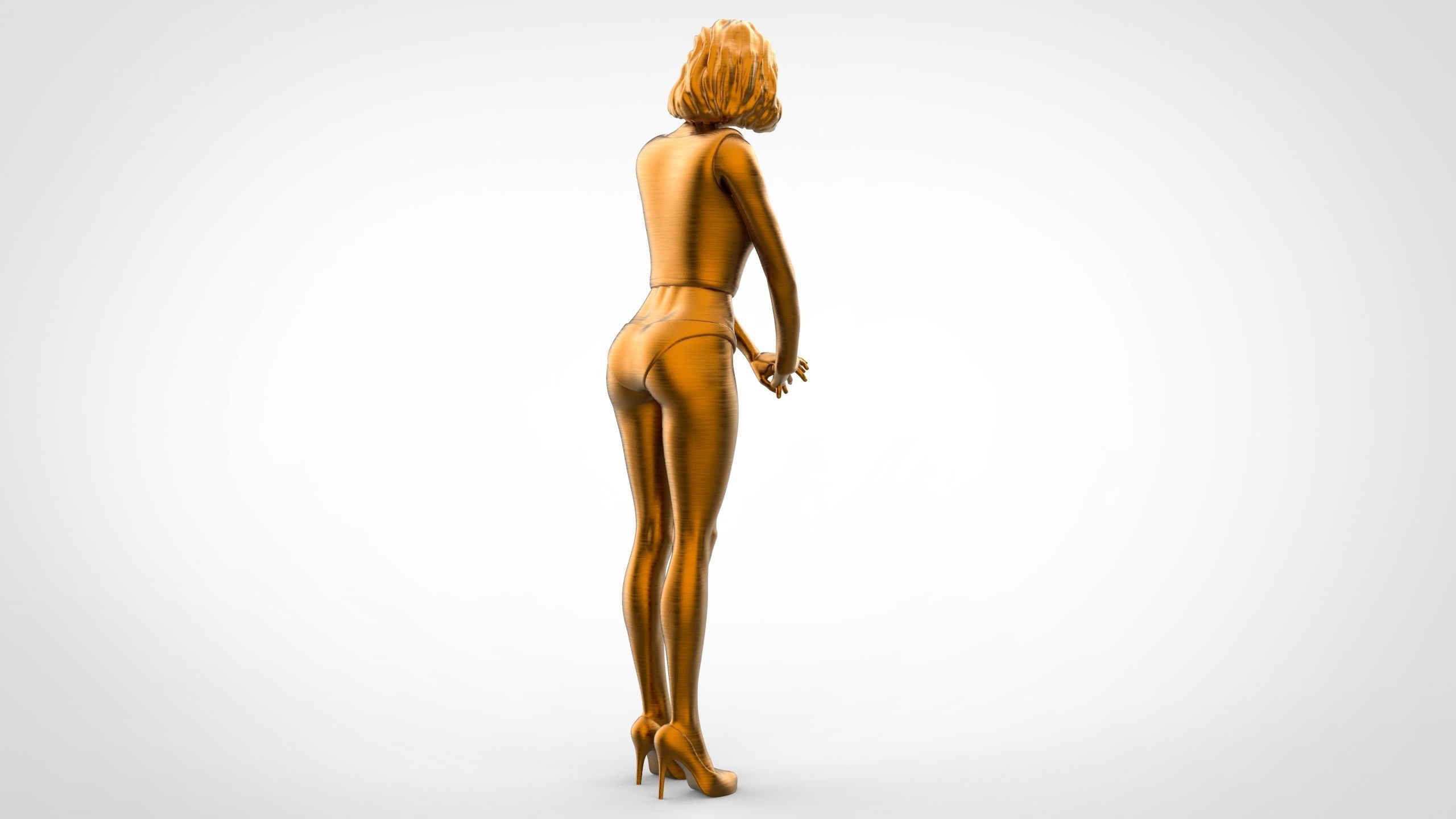 Pose N1 Attractive Sexy woman miniature 3d print Model 3D print model_11