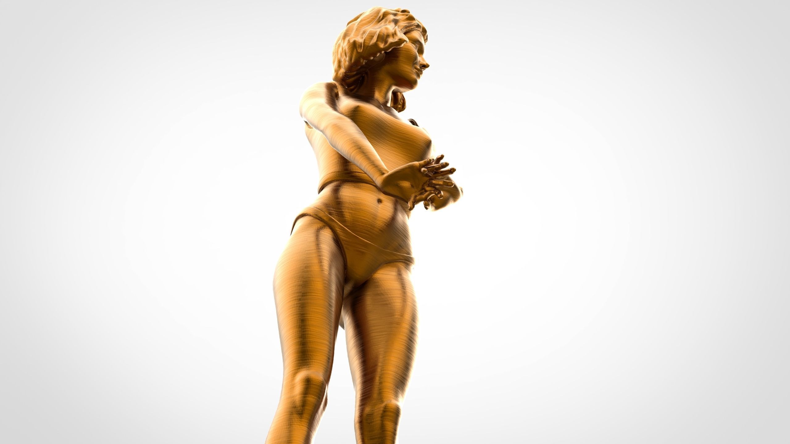 Pose N1 Attractive Sexy woman miniature 3d print Model 3D print model_14