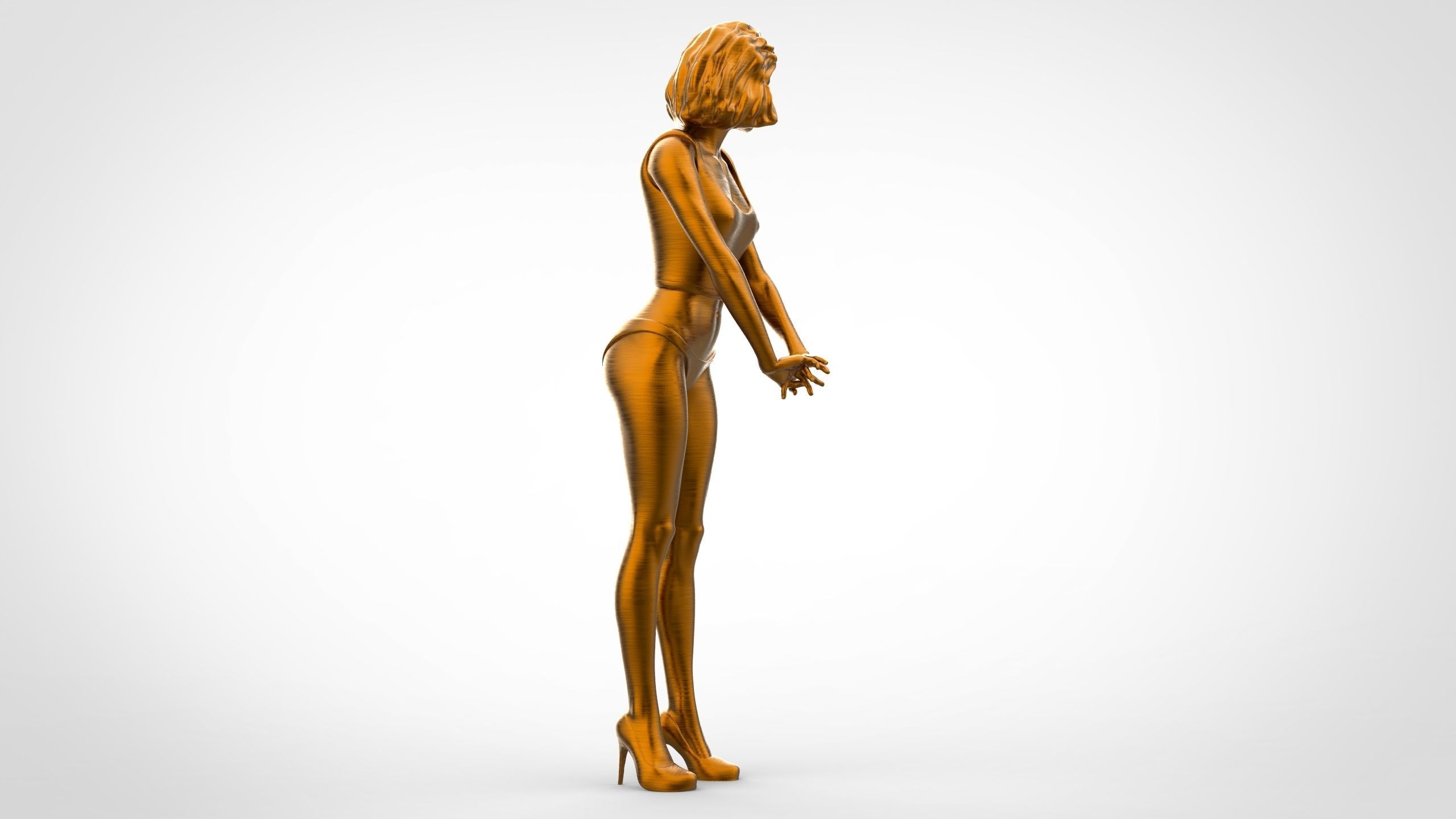 Pose N1 Attractive Sexy woman miniature 3d print Model 3D print model_12