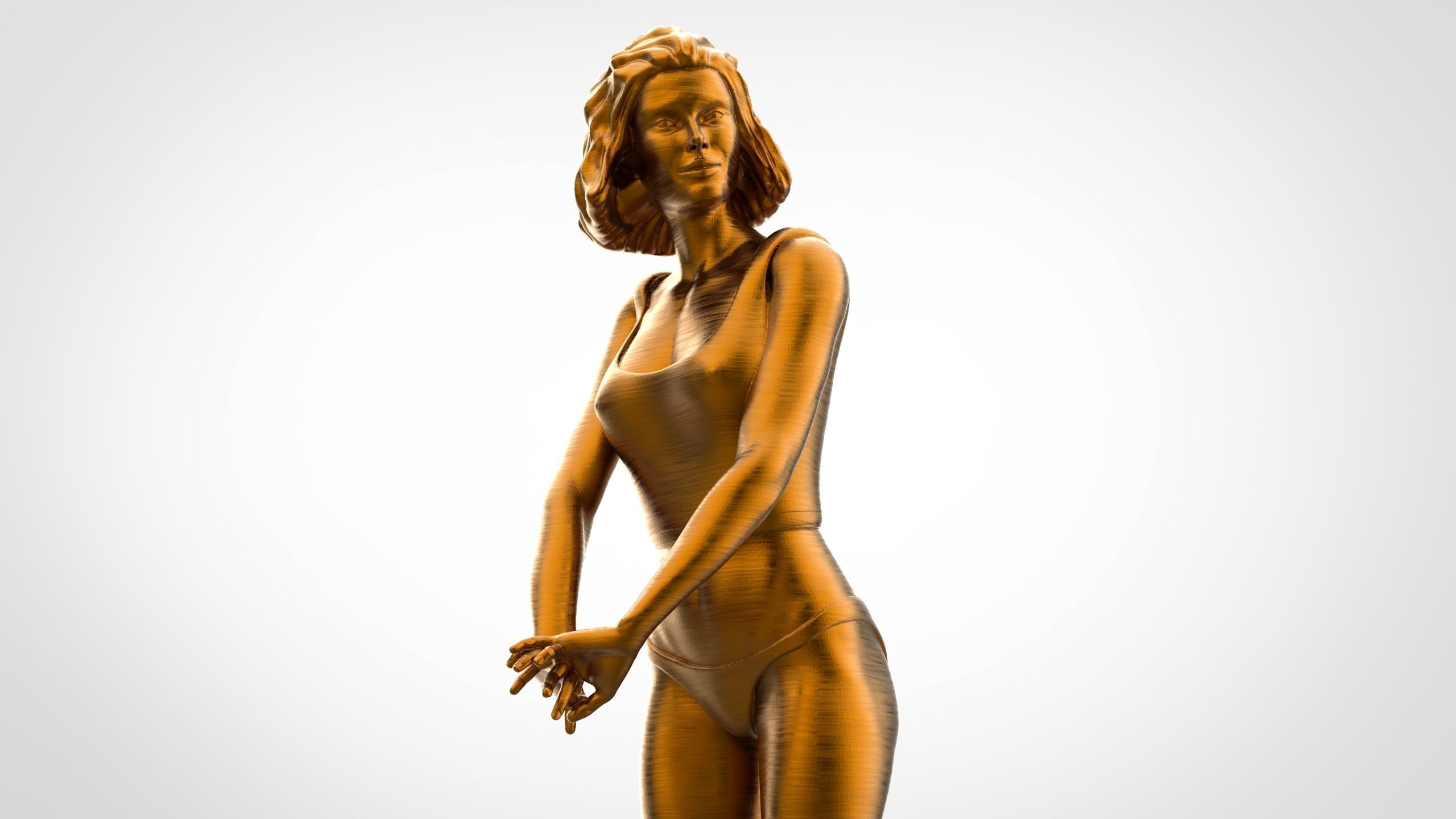 Pose N1 Attractive Sexy woman miniature 3d print Model 3D print model_2