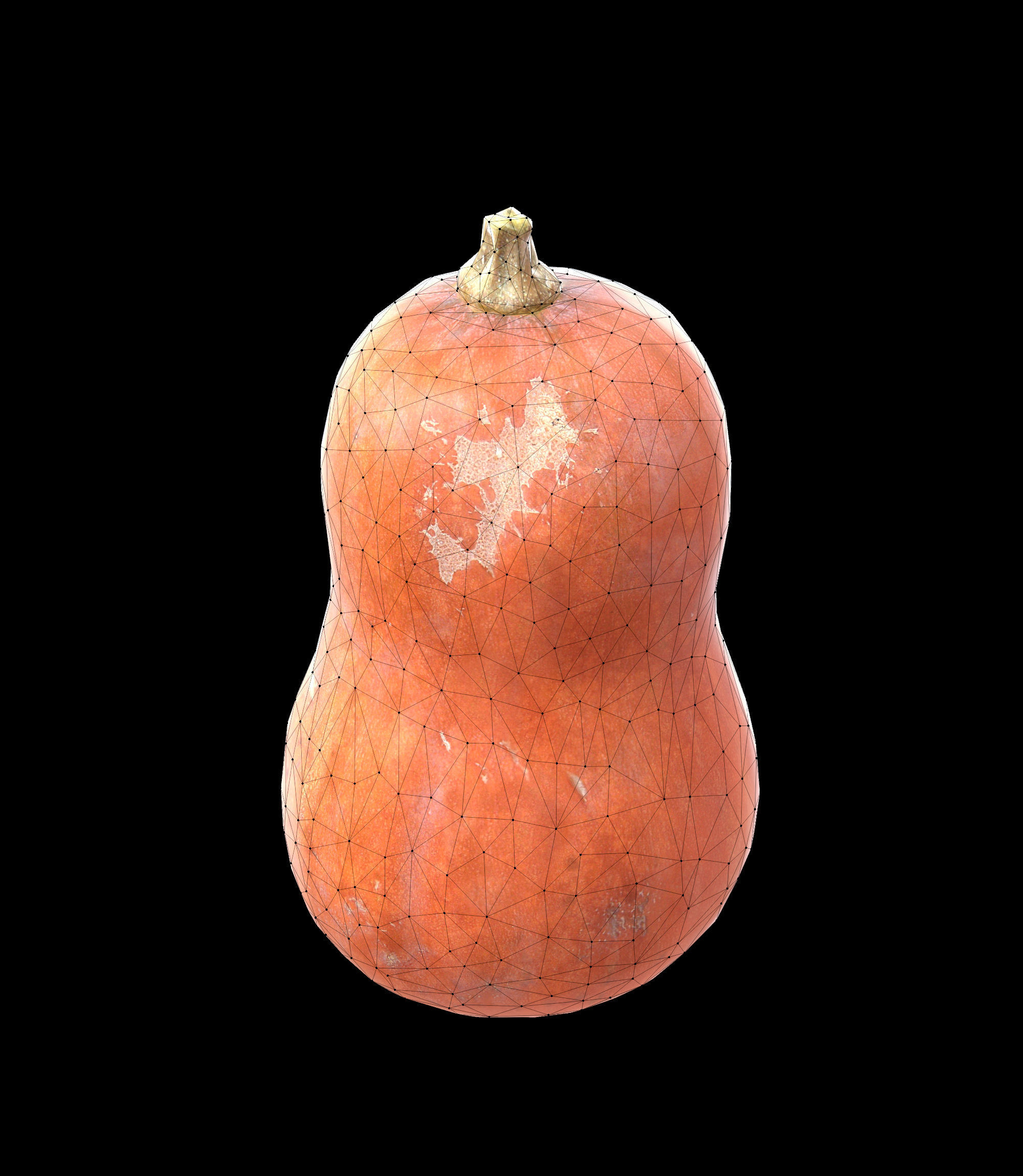 Pumpkin Low-poly 3D model_11