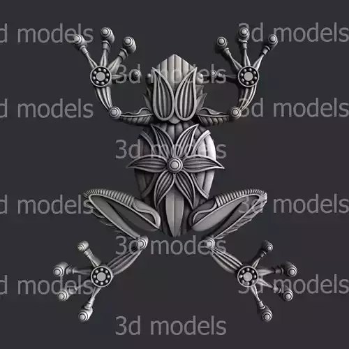 3d STL models for CNC router frog