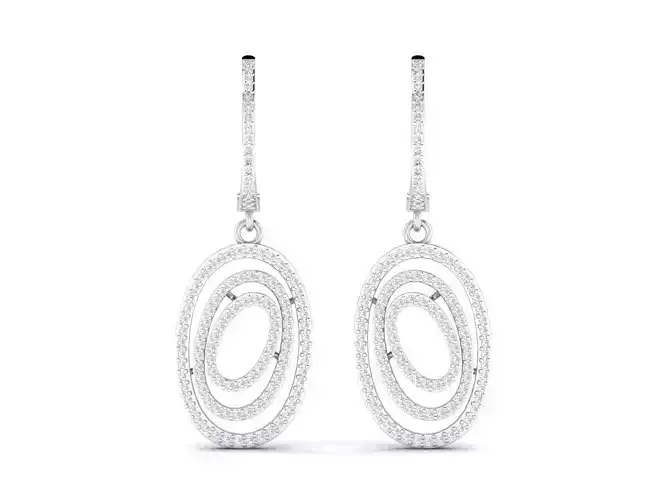 Women earrings 3dm stl render