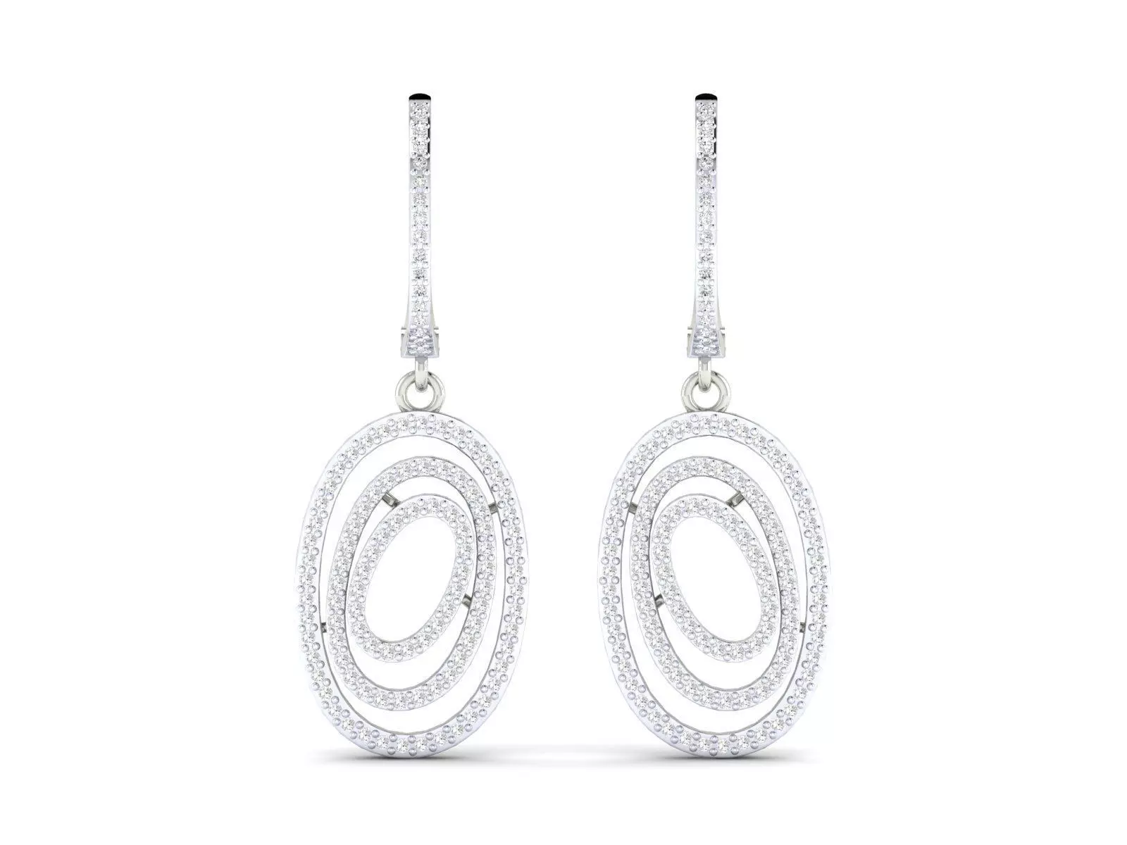 Women earrings 3dm stl render 3D print model