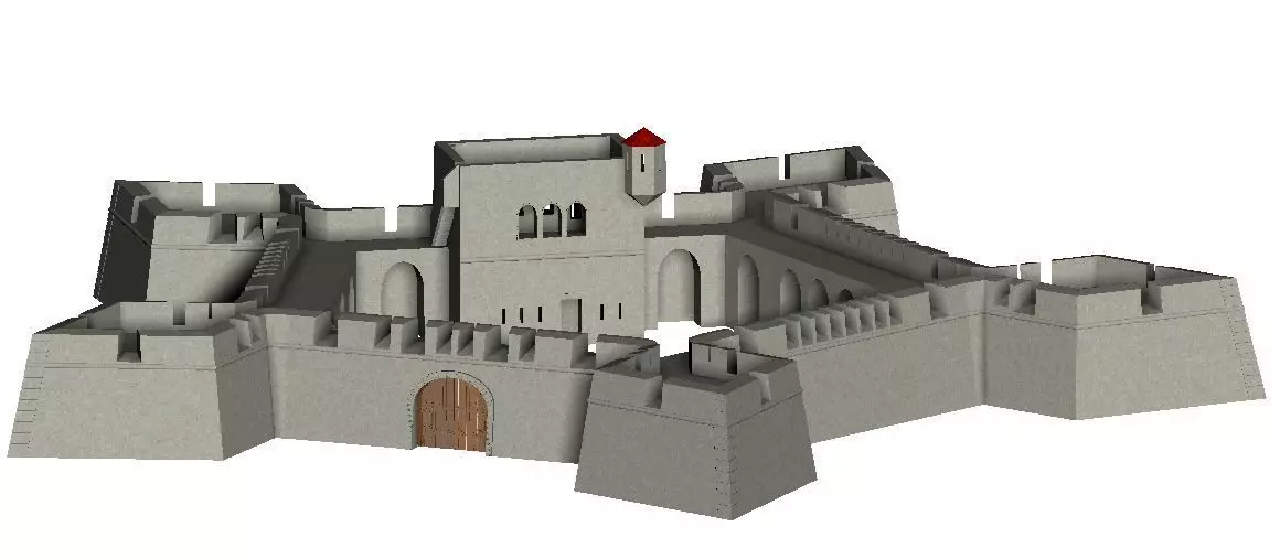 Vauban Fortress basis pentagon star 3D print model_0