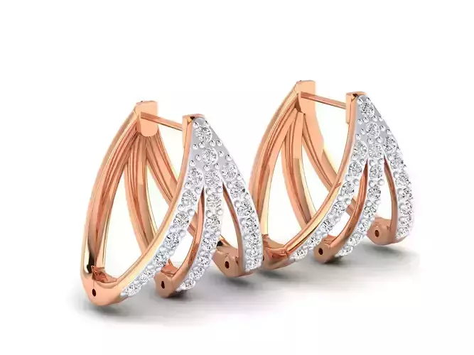 Women earrings 3dm stl render