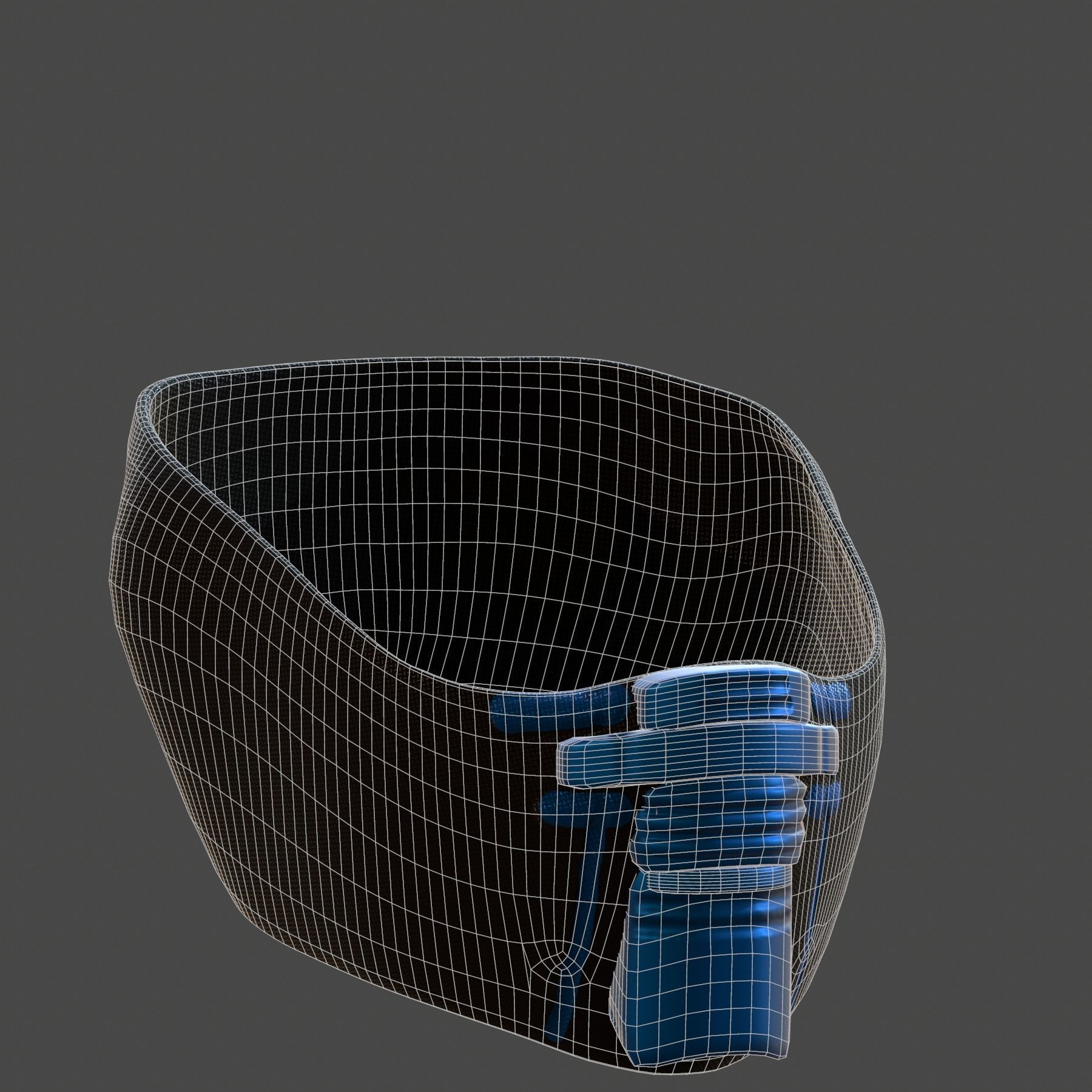 Gas mask helmet 3d model scifi Low-poly Low-poly 3D model_9