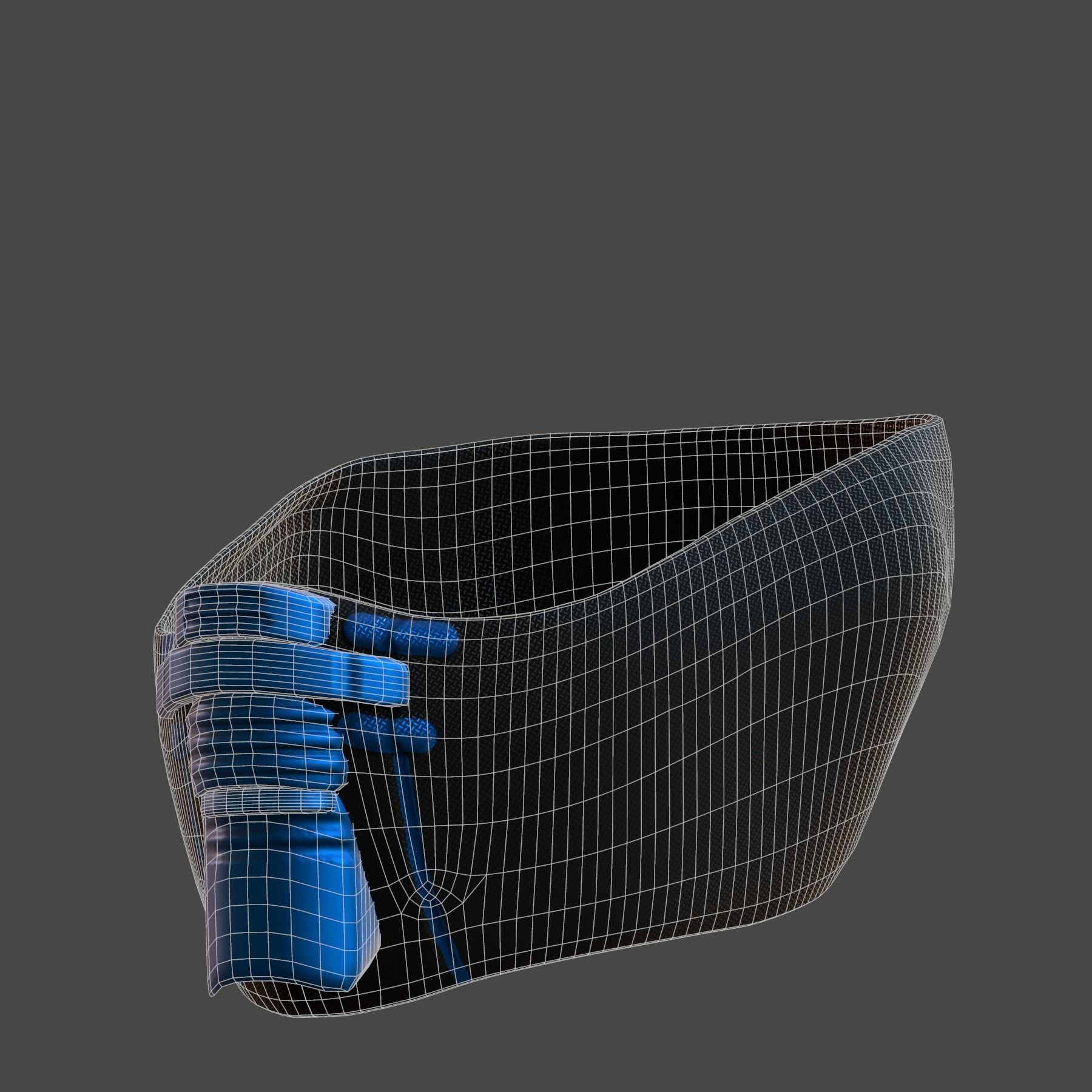 Gas mask helmet 3d model scifi Low-poly Low-poly 3D model_8