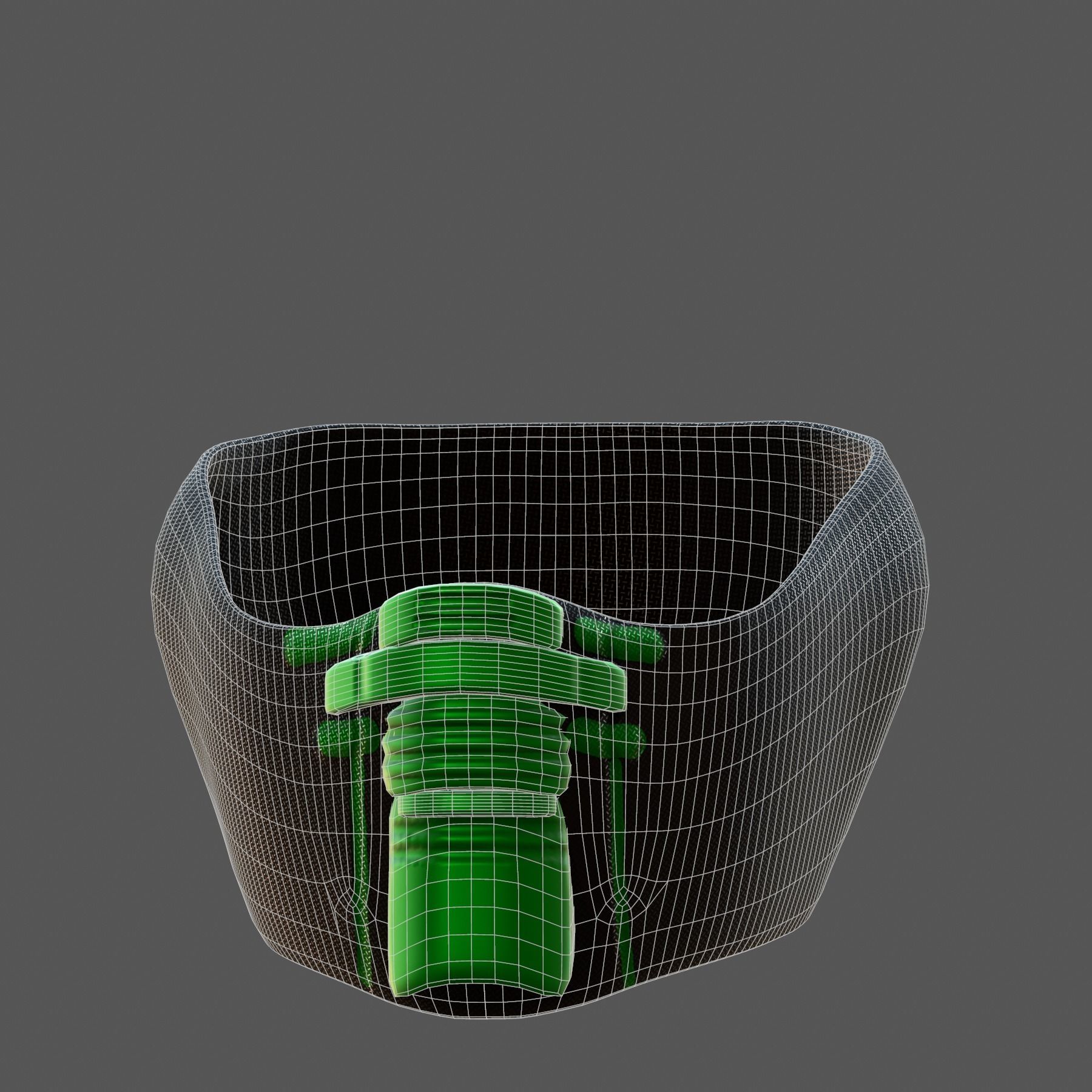 Gas mask helmet 3d model scifi Low-poly  Low-poly 3D model_3