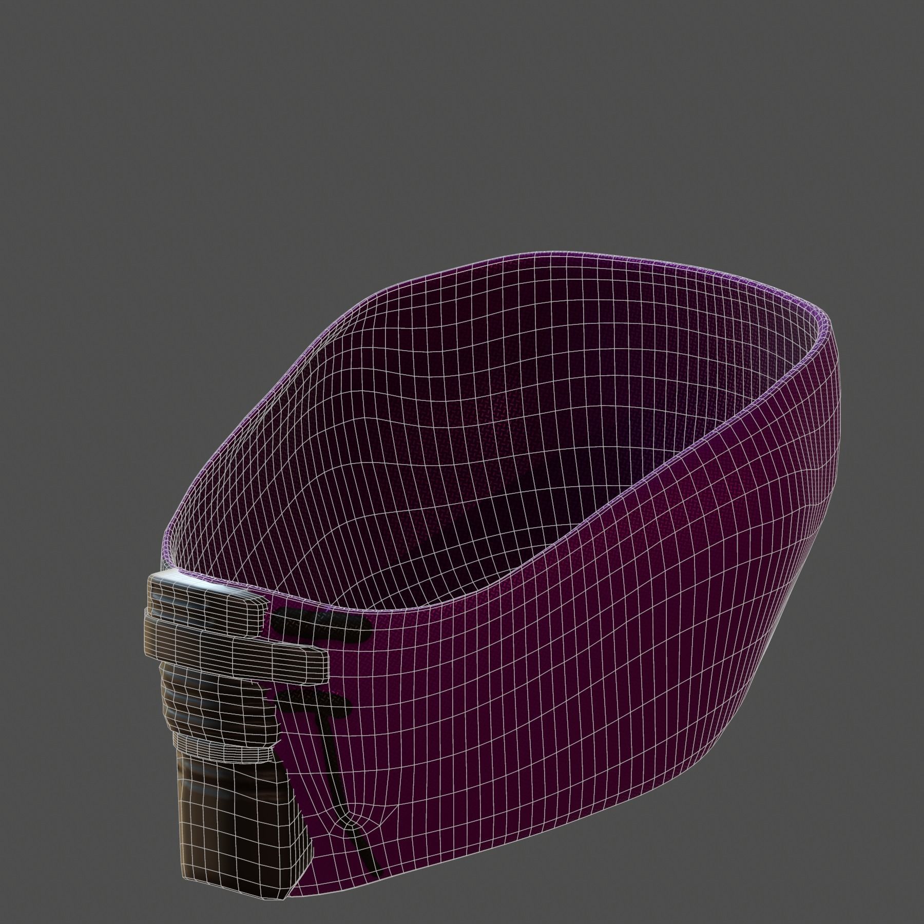 Gas mask helmet 3d model scifi Low-poly  Low-poly 3D model_7