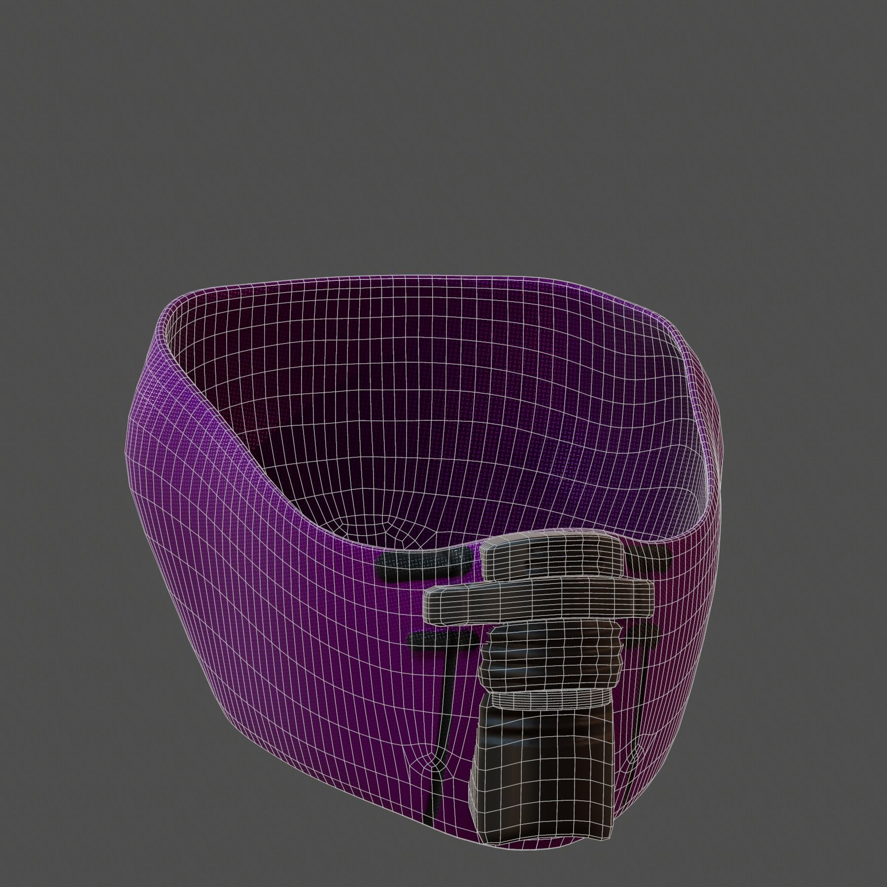 Gas mask helmet 3d model scifi Low-poly  Low-poly 3D model_8