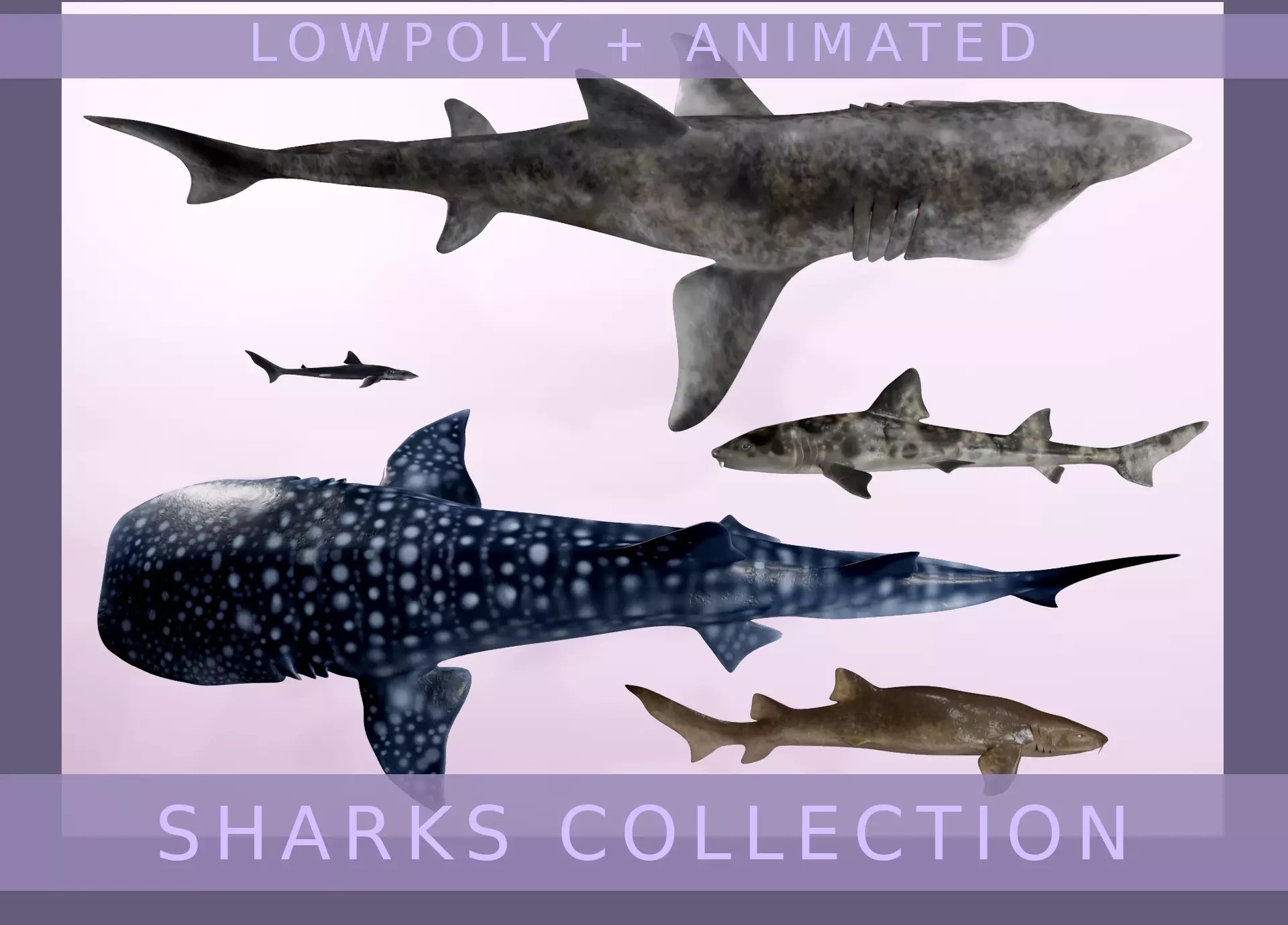 Lowpoly Sharks Collection shark _0