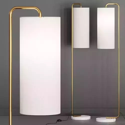 Crate and Barrel Oralee Glass Cylinder Floor Lamp