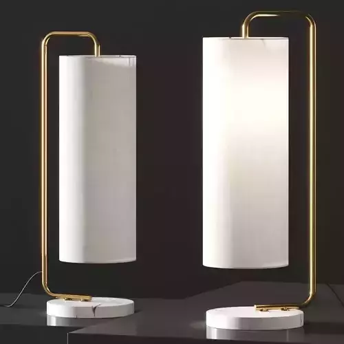 Crate and Barrel Oralee Glass Cylinder Table Lamp