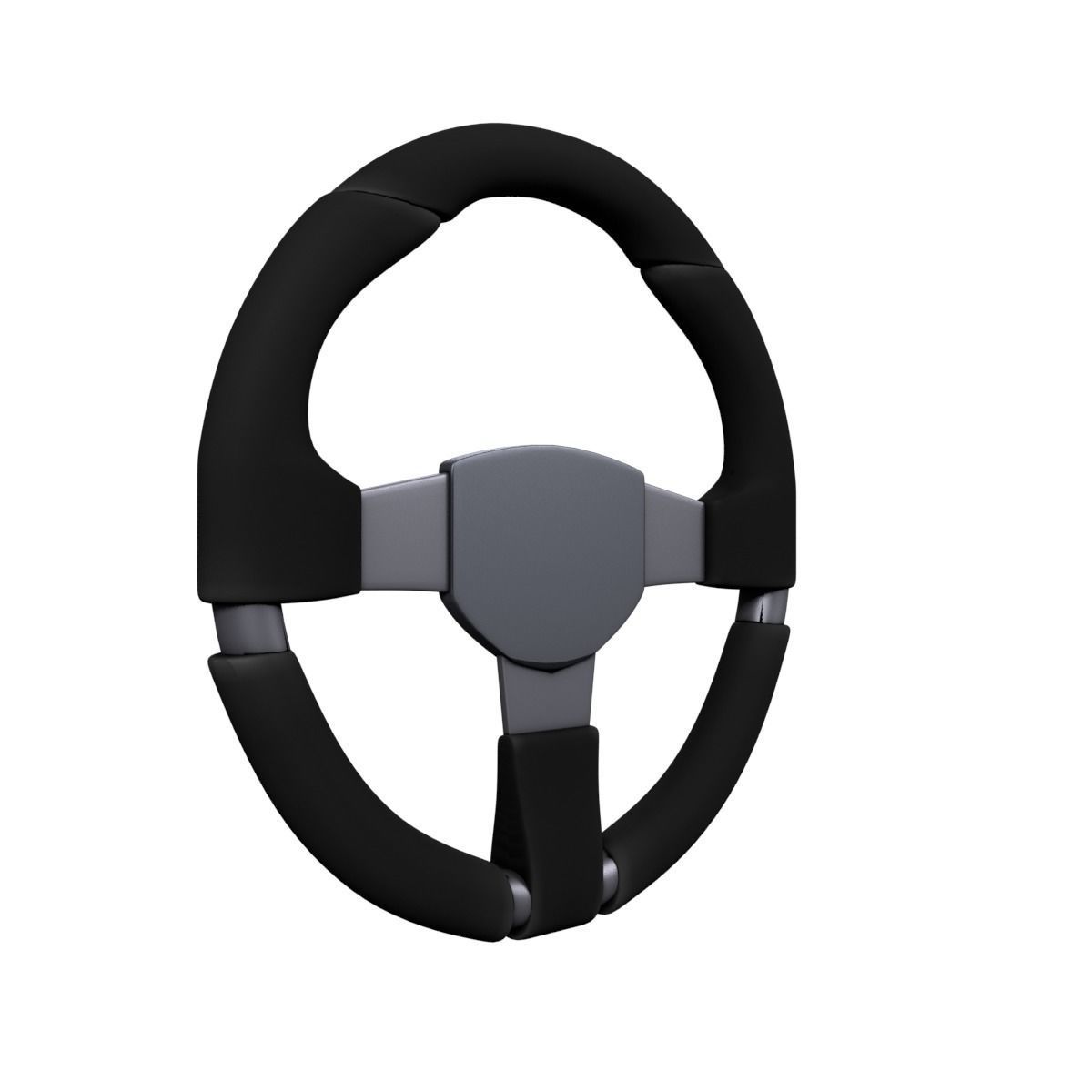Steering Wheel Low-poly 3D model_15