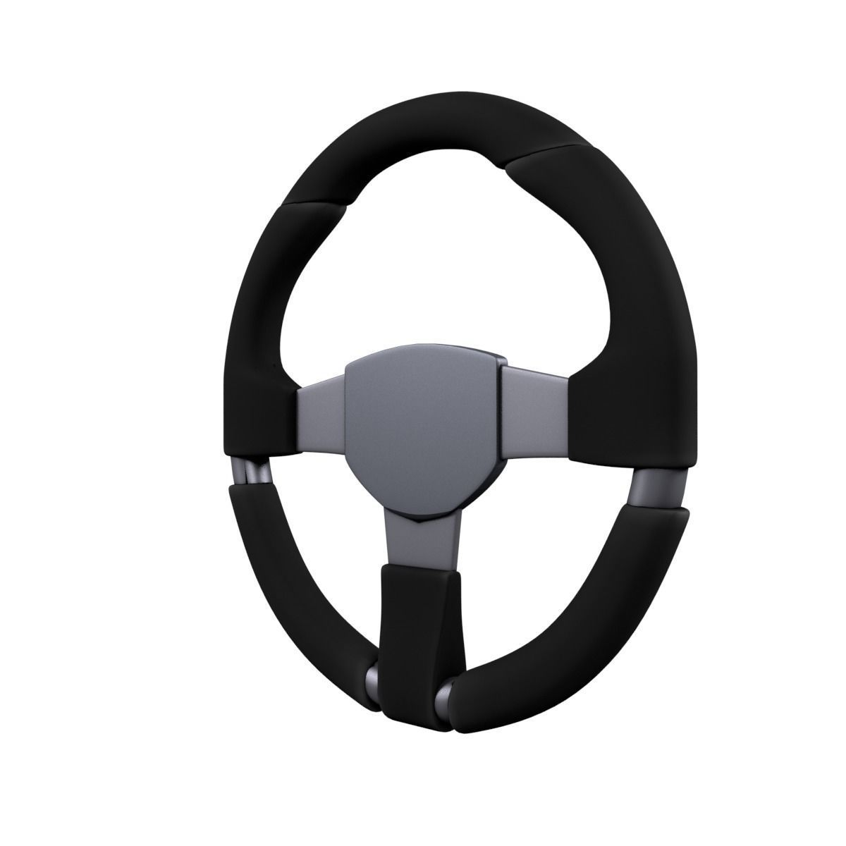 Steering Wheel Low-poly 3D model_12