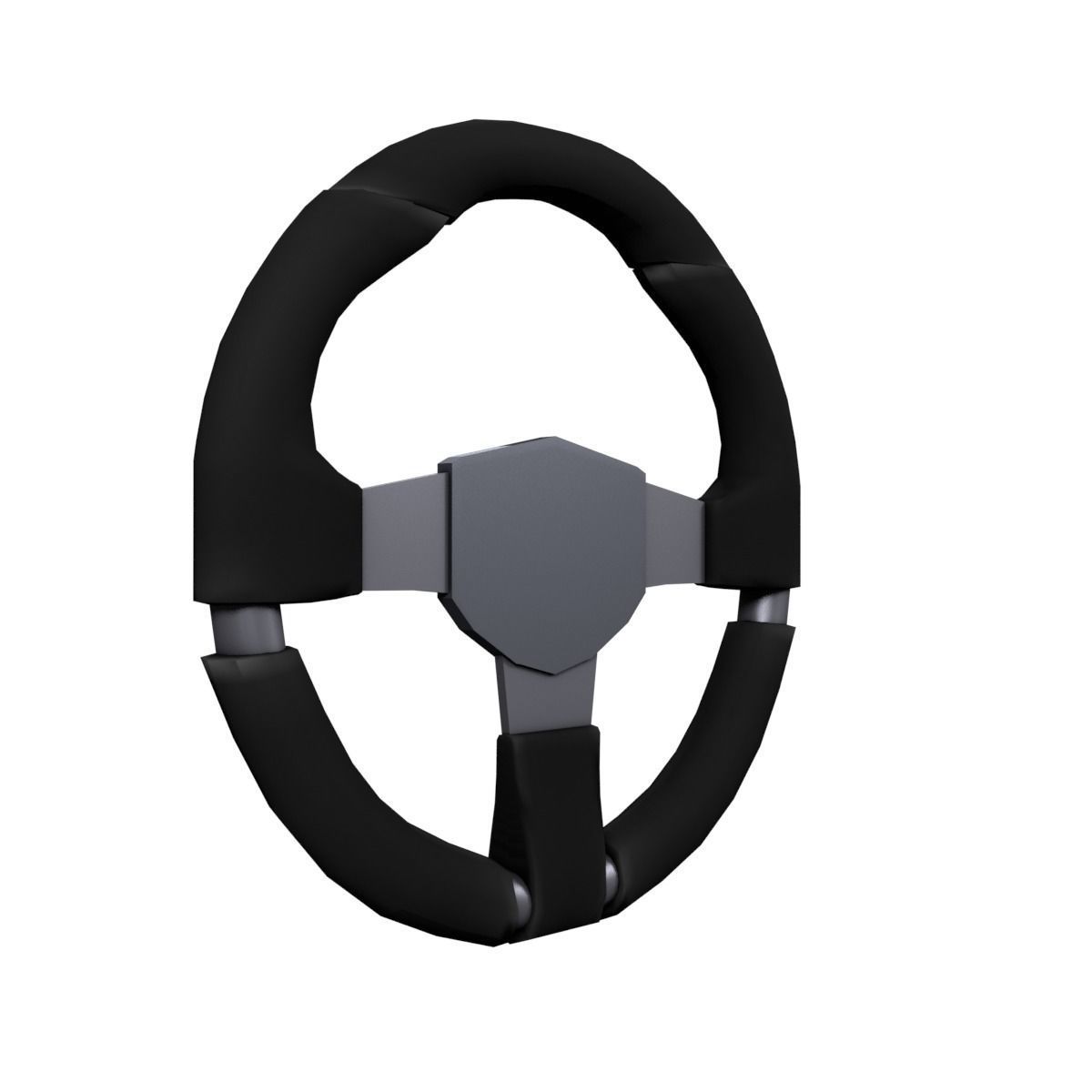 Steering Wheel Low-poly 3D model_16