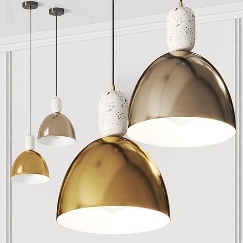 Crate and Barrel Esrum Terrazzo Pendant Lamps 3D model