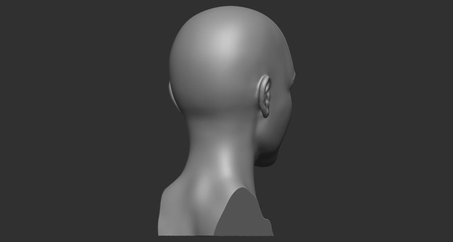 female head 3D print model_11