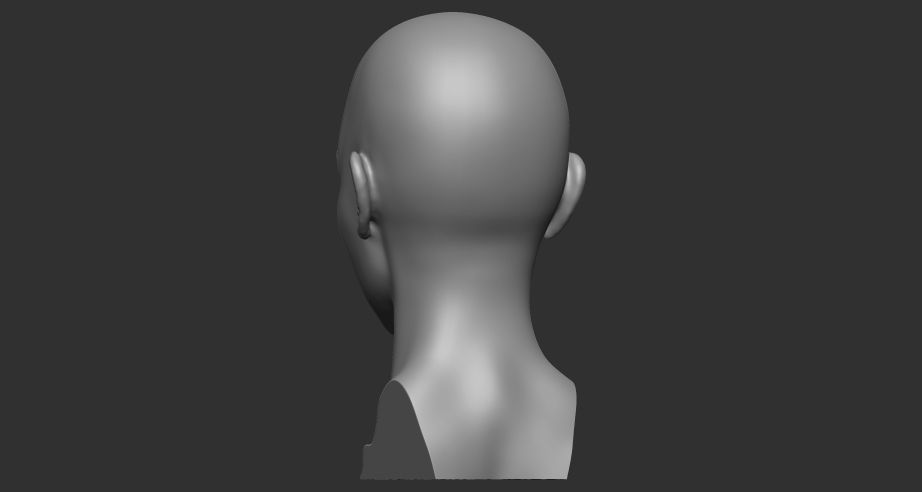 female head 3D print model_9