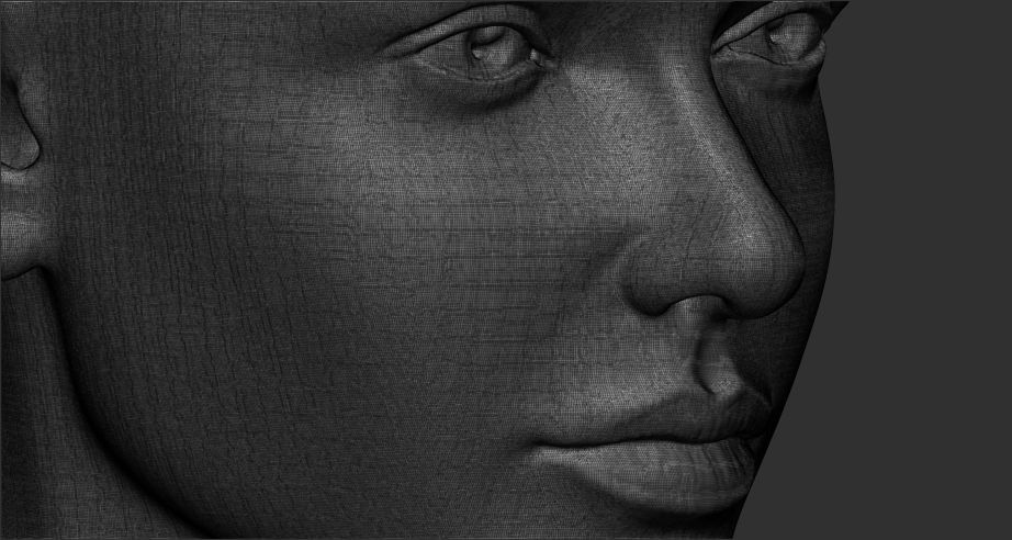 female head 3D print model_13