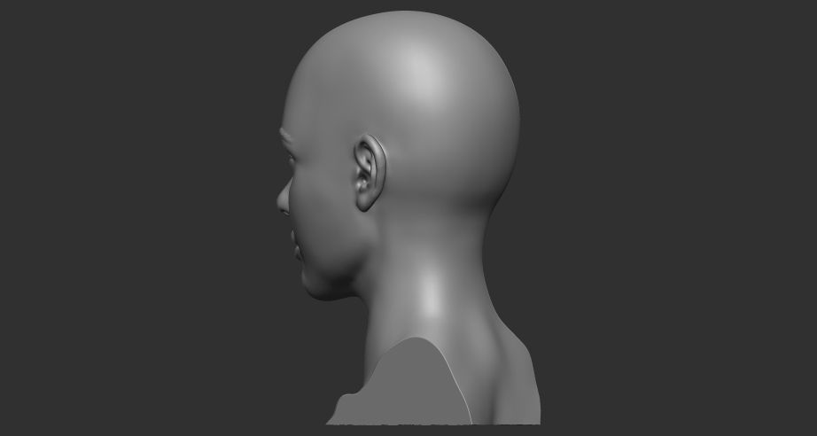 female head 3D print model_8