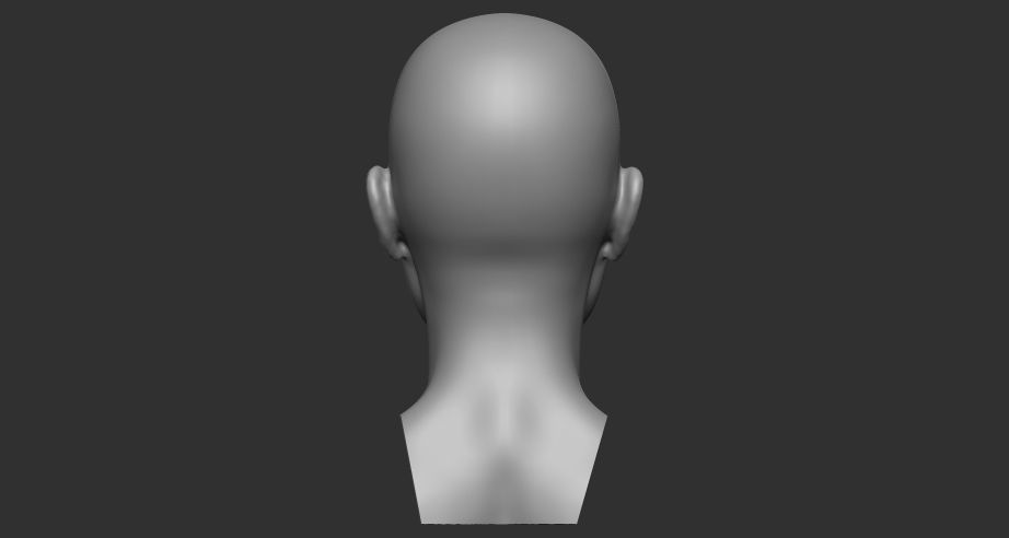 female head 3D print model_10