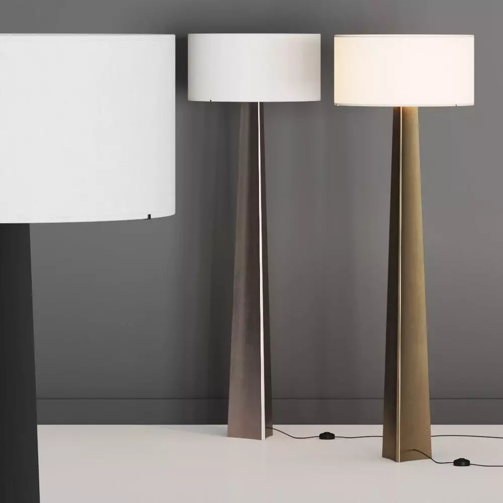 Crate and Barrel Isla Triangle Floor Lamp 3D model_0