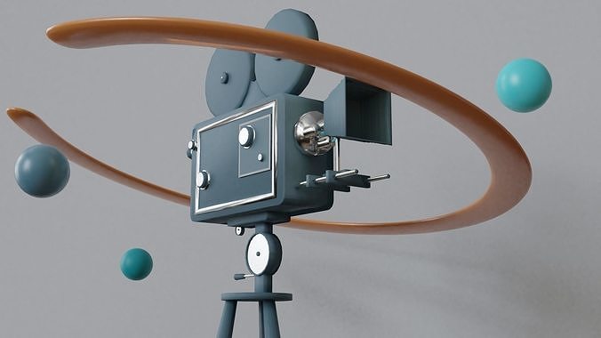 3D camera movie with balls Free low-poly 3D model
