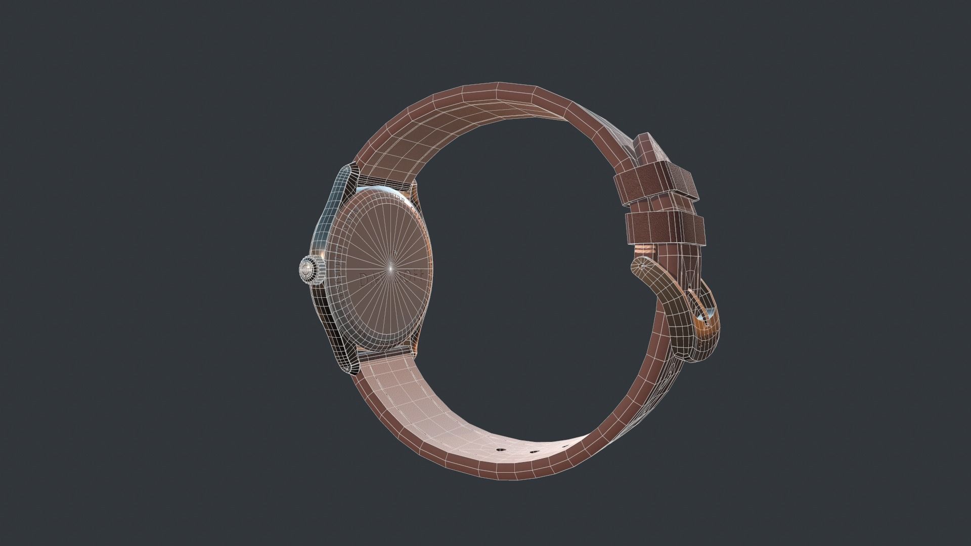 Davidoff Watch Low-poly 3D model_14