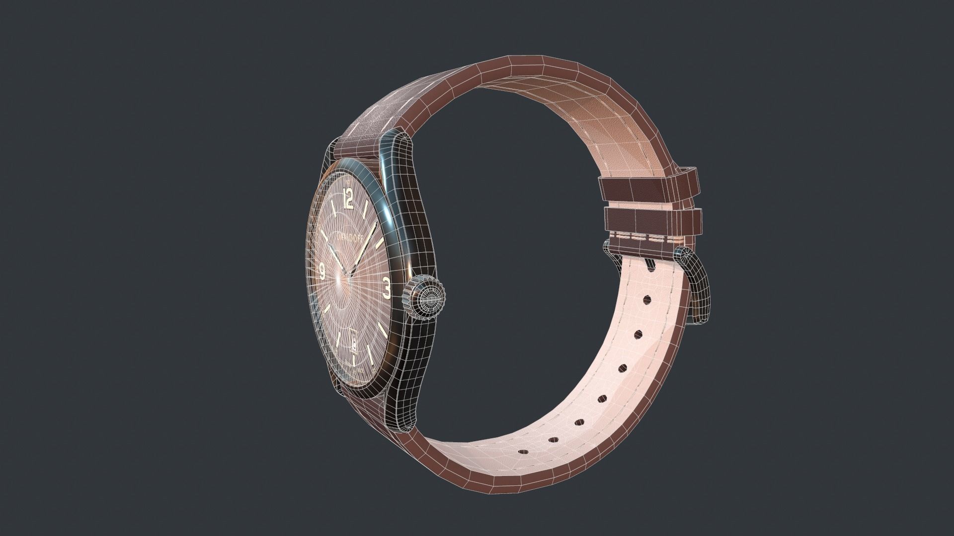 Davidoff Watch Low-poly 3D model_12
