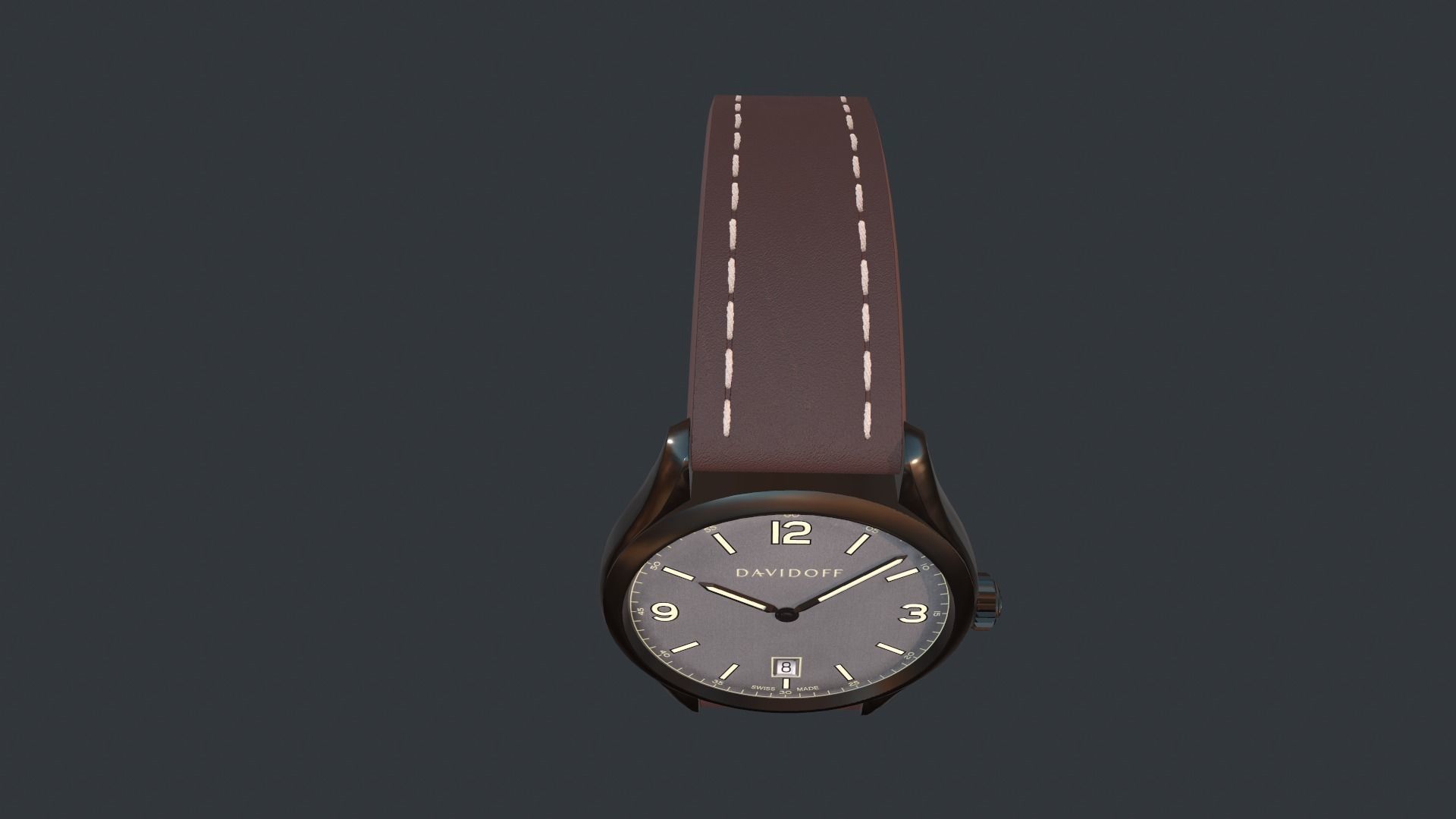 Davidoff Watch Low-poly 3D model_8