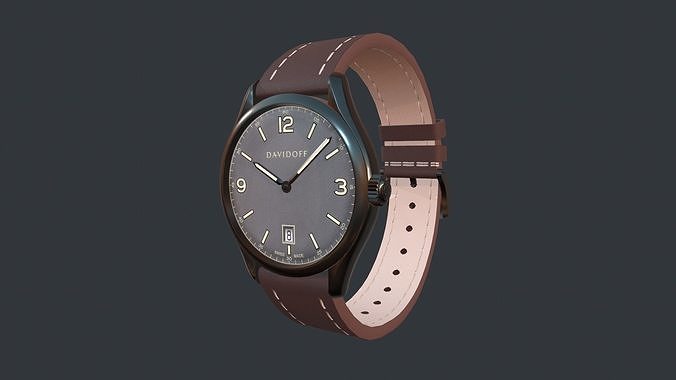 Davidoff Watch Low-poly 3D model