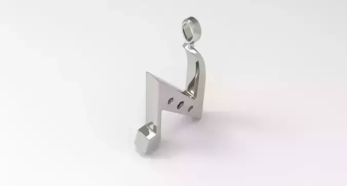 N Letter Pendant Platinum 3D print model