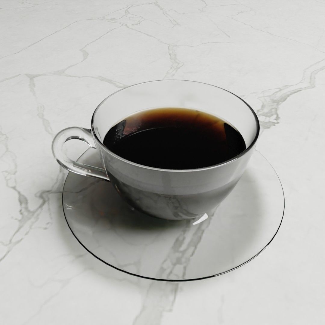 donut and cup  3D model_2